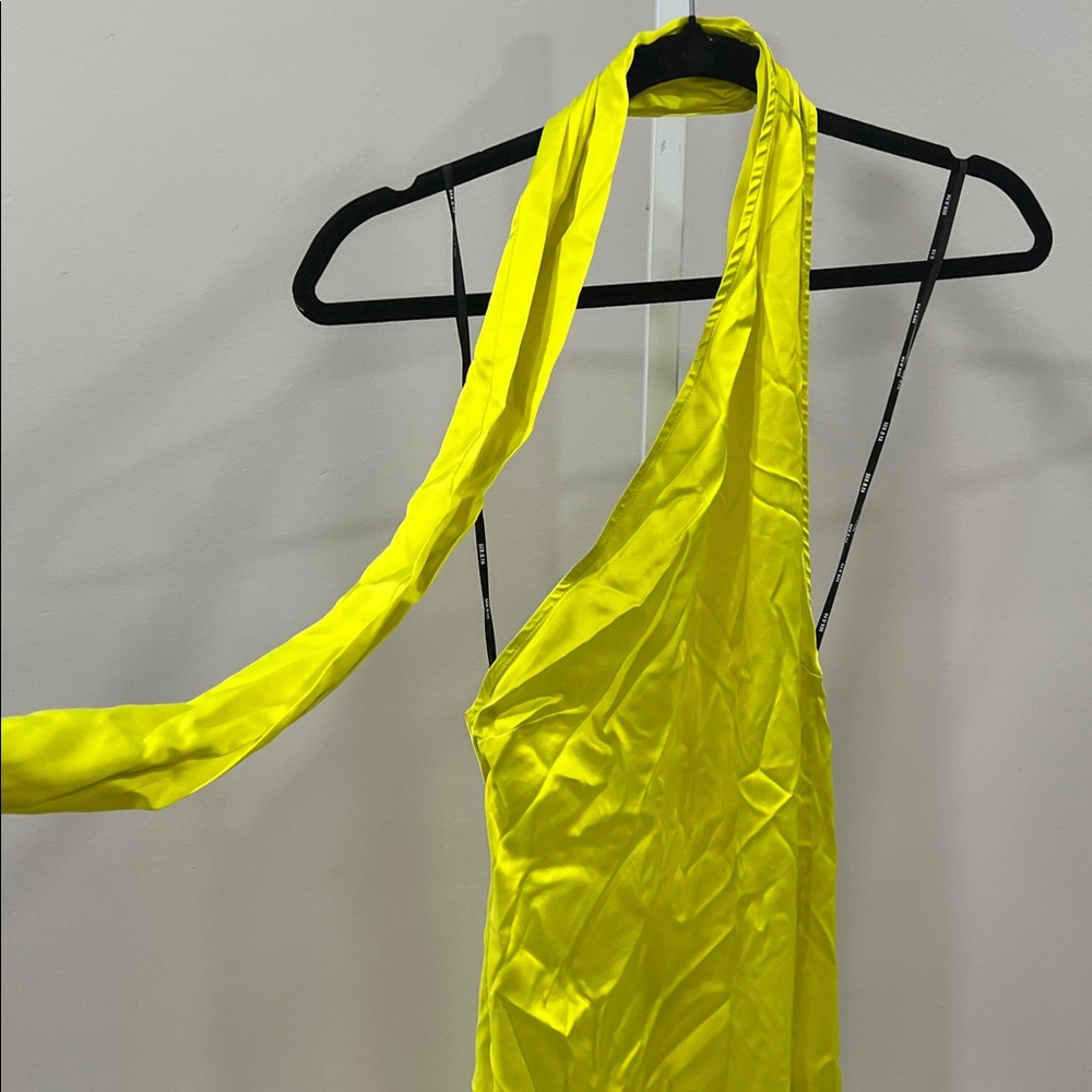 SER.O.YA MARISSA SILK DRESS lime - Picture 5 of 12